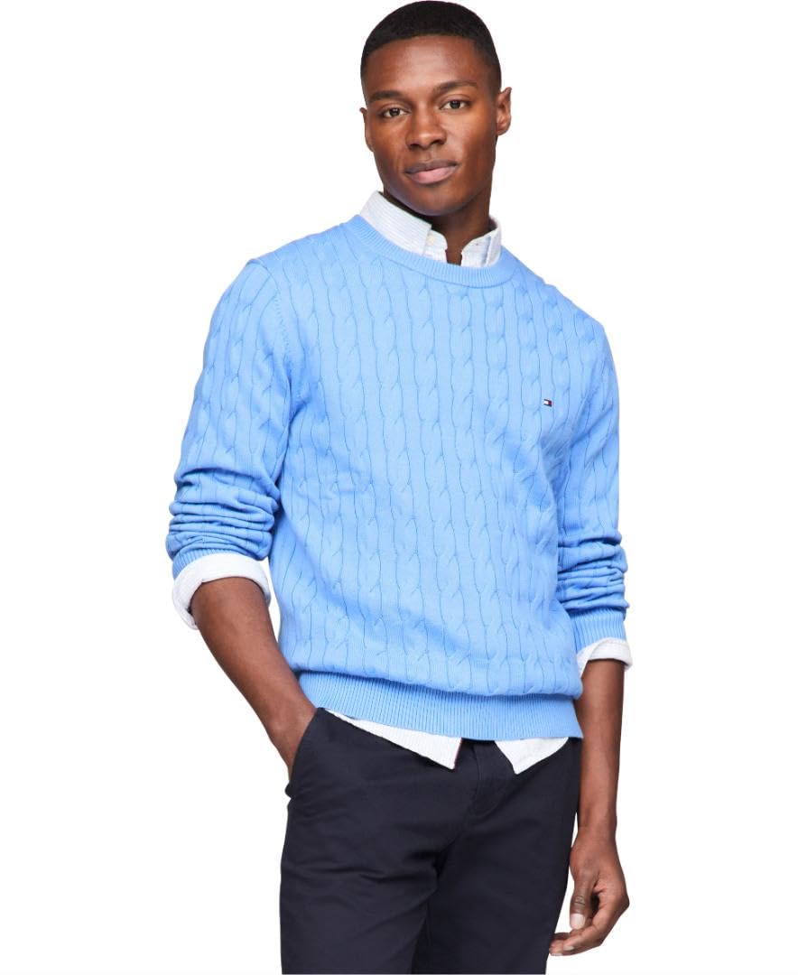 Foto 1 | Jersey Tommy Hilfiger De Algodón Con Cuello Redondo Para Hombre - Venta Internacional.