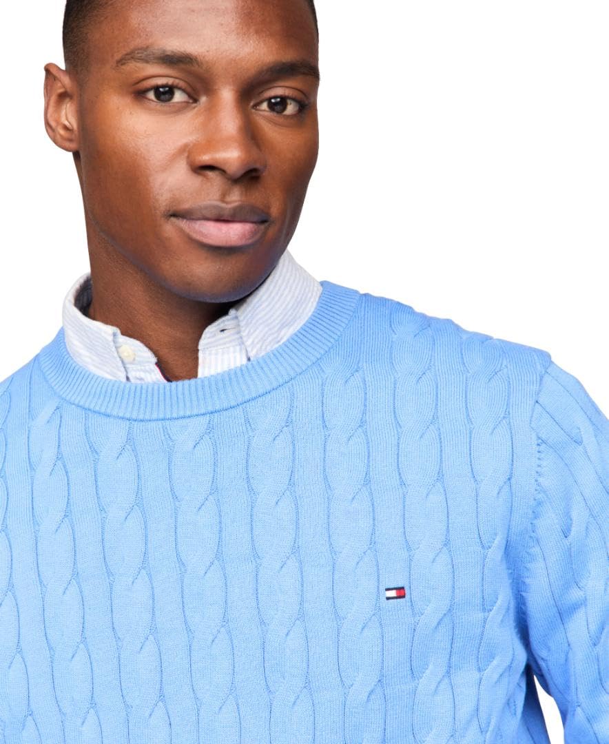Foto 2 | Jersey Tommy Hilfiger De Algodón Con Cuello Redondo Para Hombre - Venta Internacional.