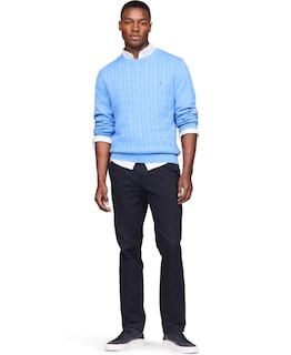 Foto 4 | Jersey Tommy Hilfiger De Algodón Con Cuello Redondo Para Hombre - Venta Internacional.