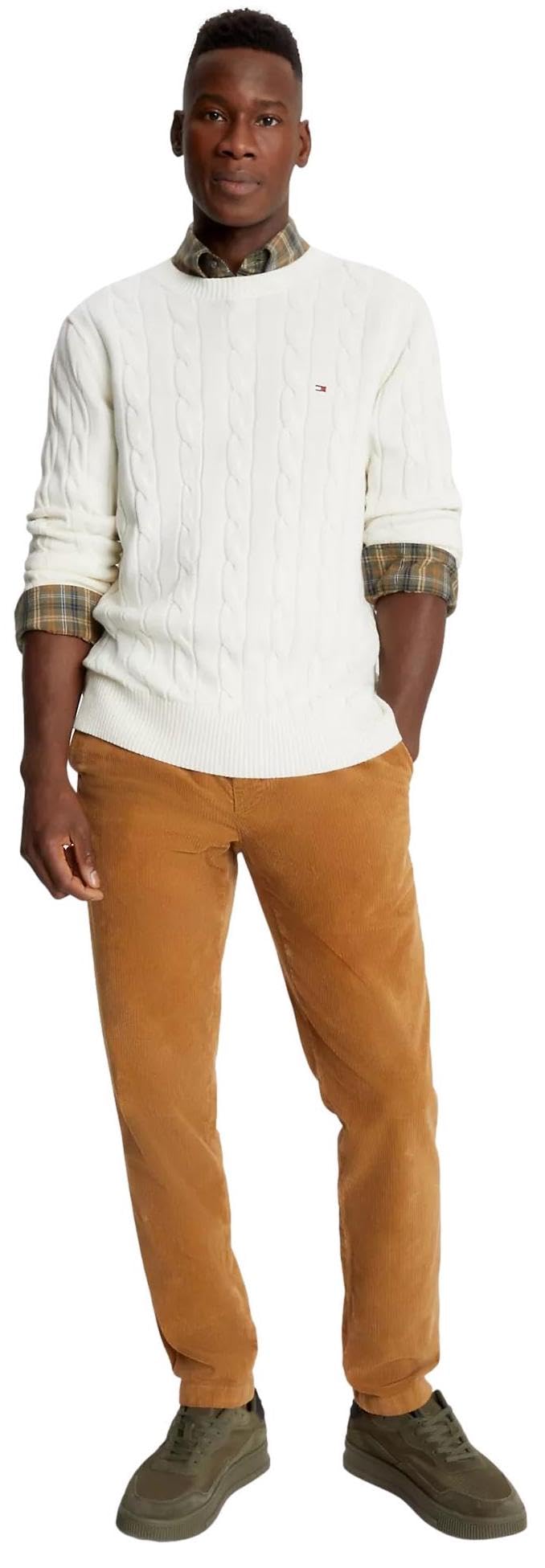 Foto 3 pulgar | Jersey Tommy Hilfiger Cable Knit para Hombre Whitesuede - Venta Internacional