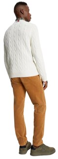 Foto 3 | Jersey Tommy Hilfiger Cable Knit para Hombre Whitesuede - Venta Internacional