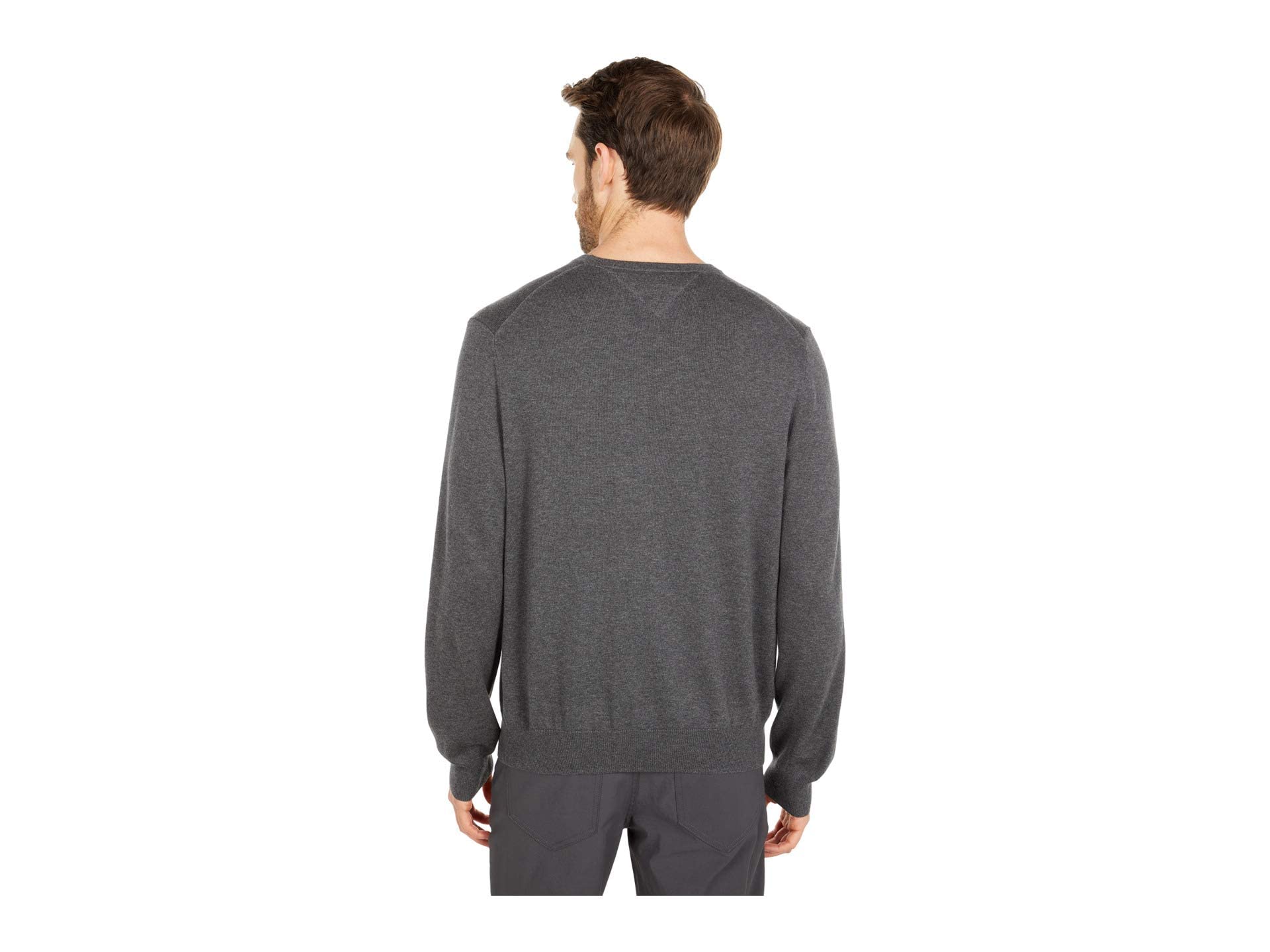 Foto 5 pulgar | Jersey Tommy Hilfiger Liso Con Cuello Redondo Para Hombre, Color Gris Antracita - Venta Internacional.