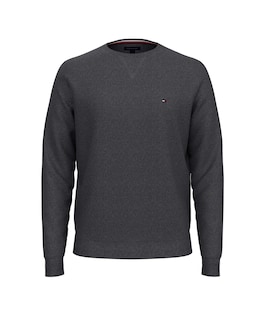 Foto 5 | Jersey Tommy Hilfiger Liso Con Cuello Redondo Para Hombre, Color Gris Antracita - Venta Internacional.
