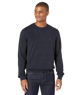 Foto 1 | Jersey Tommy Hilfiger Liso Con Cuello Redondo Para Hombre - Sky Captain - Venta Internacional.