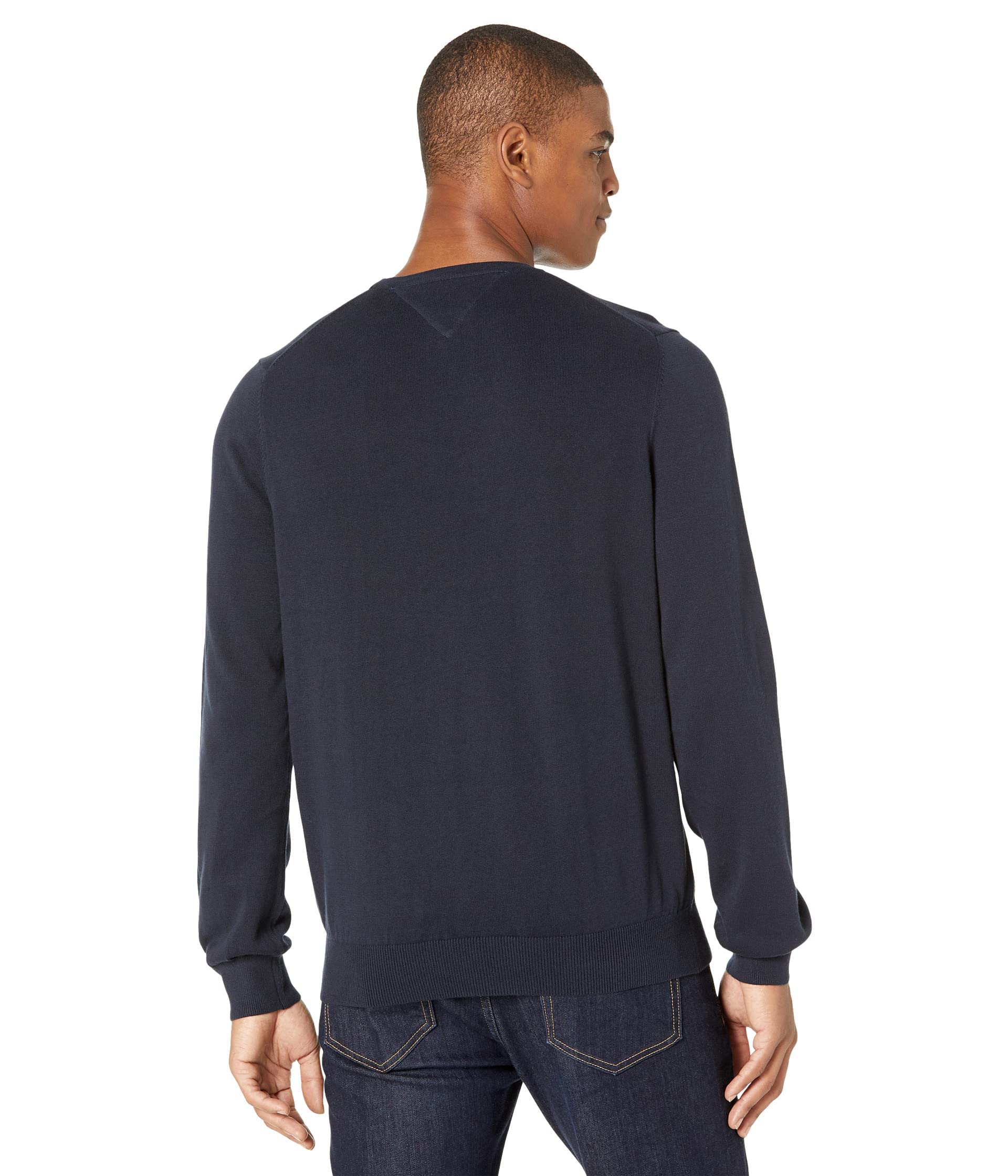 Foto 3 pulgar | Jersey Tommy Hilfiger Liso Con Cuello Redondo Para Hombre - Sky Captain - Venta Internacional.