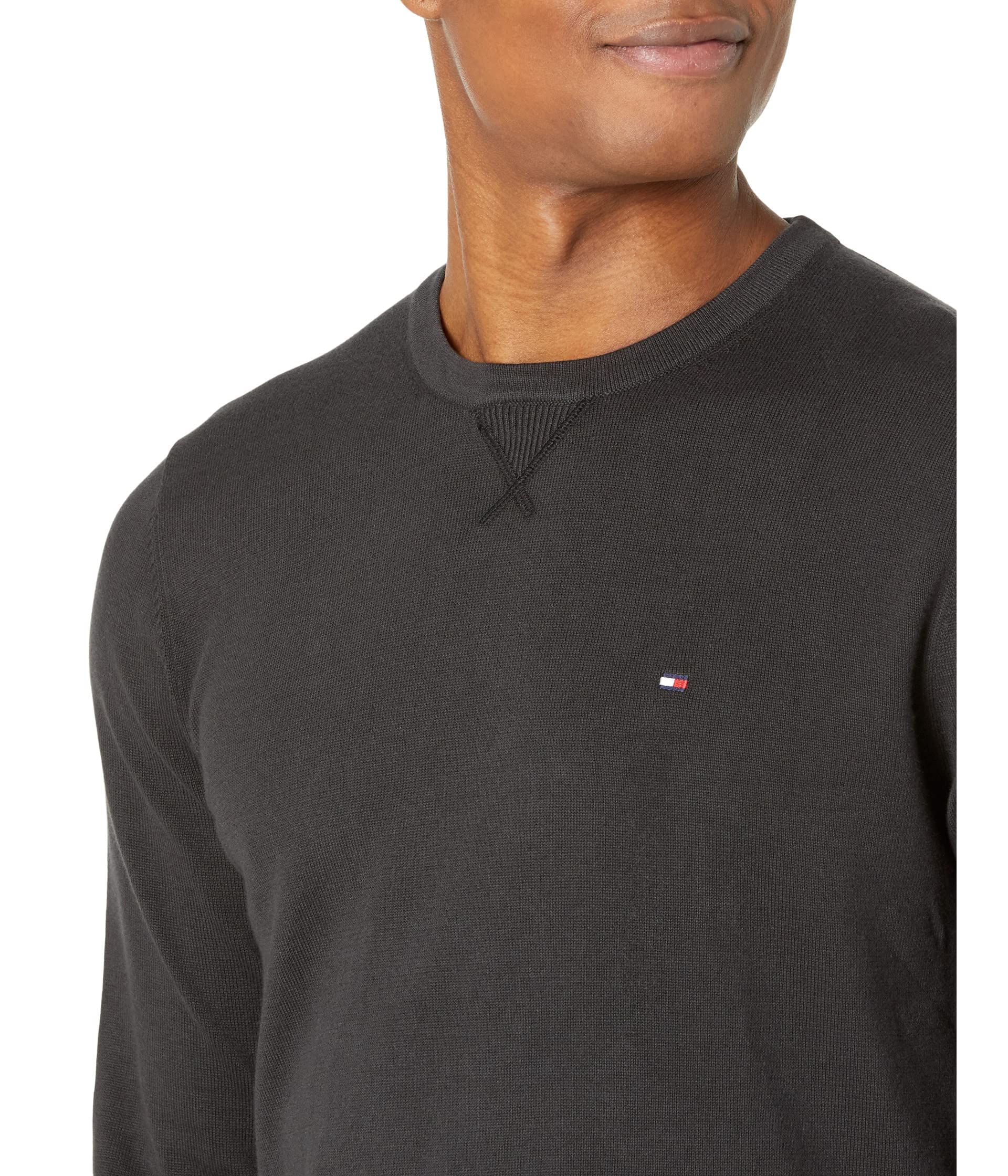 Foto 4 pulgar | Jersey Tommy Hilfiger Liso Cuello Redondo Negro para Hombre - Venta Internacional
