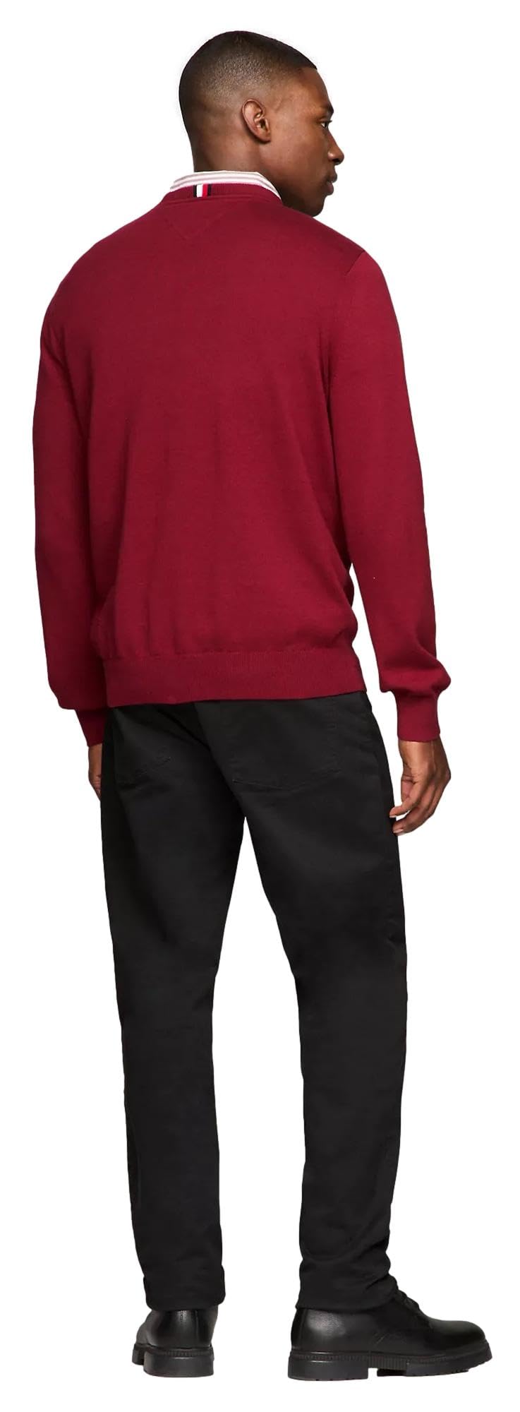 Foto 5 pulgar | Jersey Tommy Hilfiger Liso Cuello Redondo Rojo para Hombre - Venta Internacional