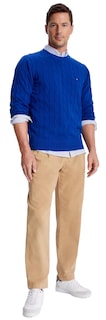 Foto 2 | Suéter Tommy Hilfiger Azul Cable Knit para Hombre - Venta Internacional