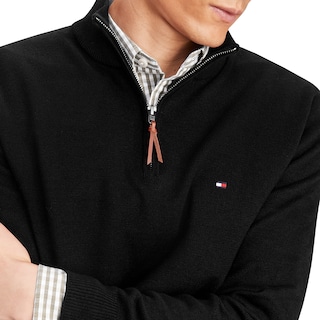 Foto 3 | Jersey Tommy Hilfiger Manga Larga Negro para Hombre - Venta Internacional