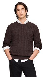 Foto 1 | Suéter Tommy Hilfiger Cable Knit Marrón para Hombre - Venta Internacional