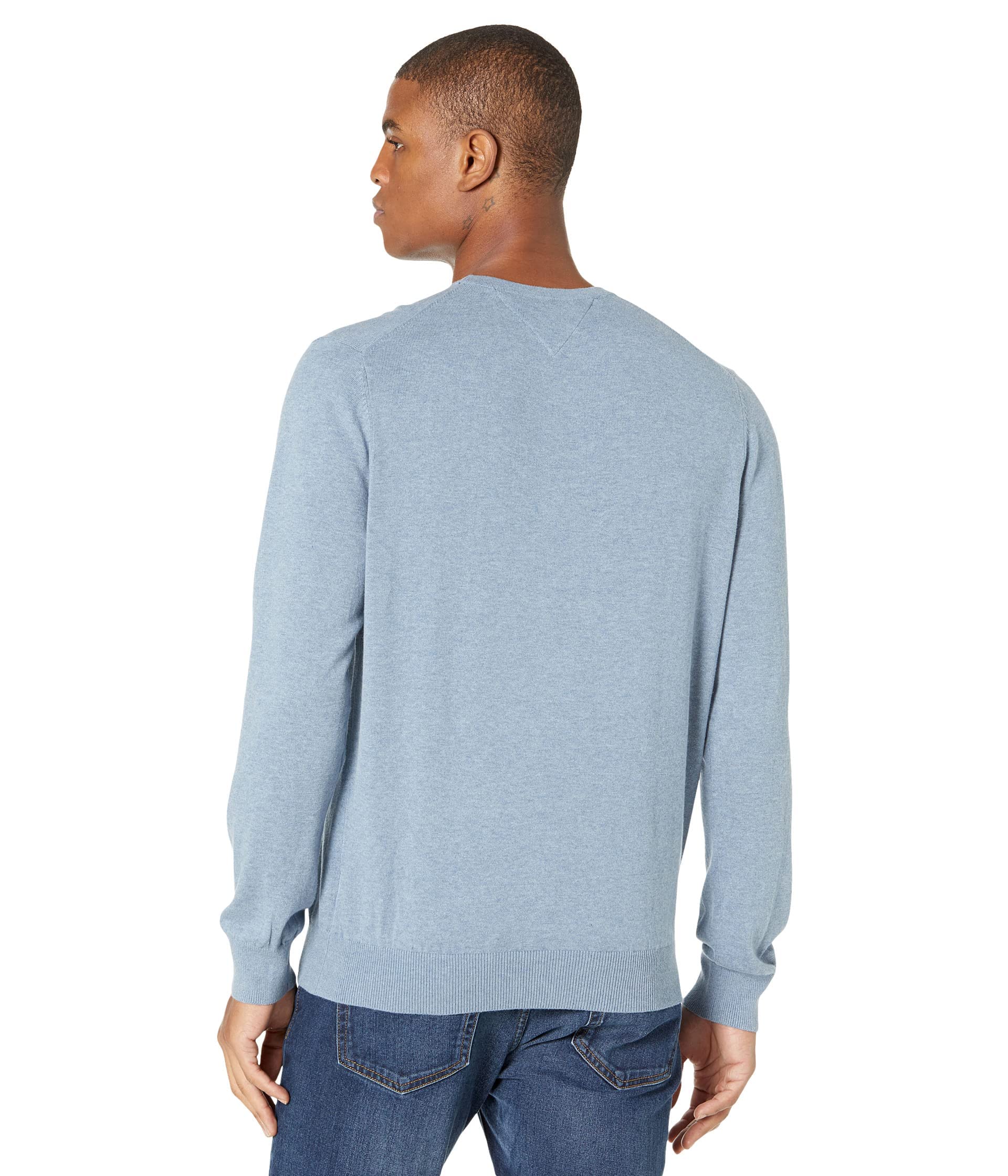 Foto 3 pulgar | Jersey Tommy Hilfiger Liso Cuello Redondo Azul para Hombre - Venta Internacional