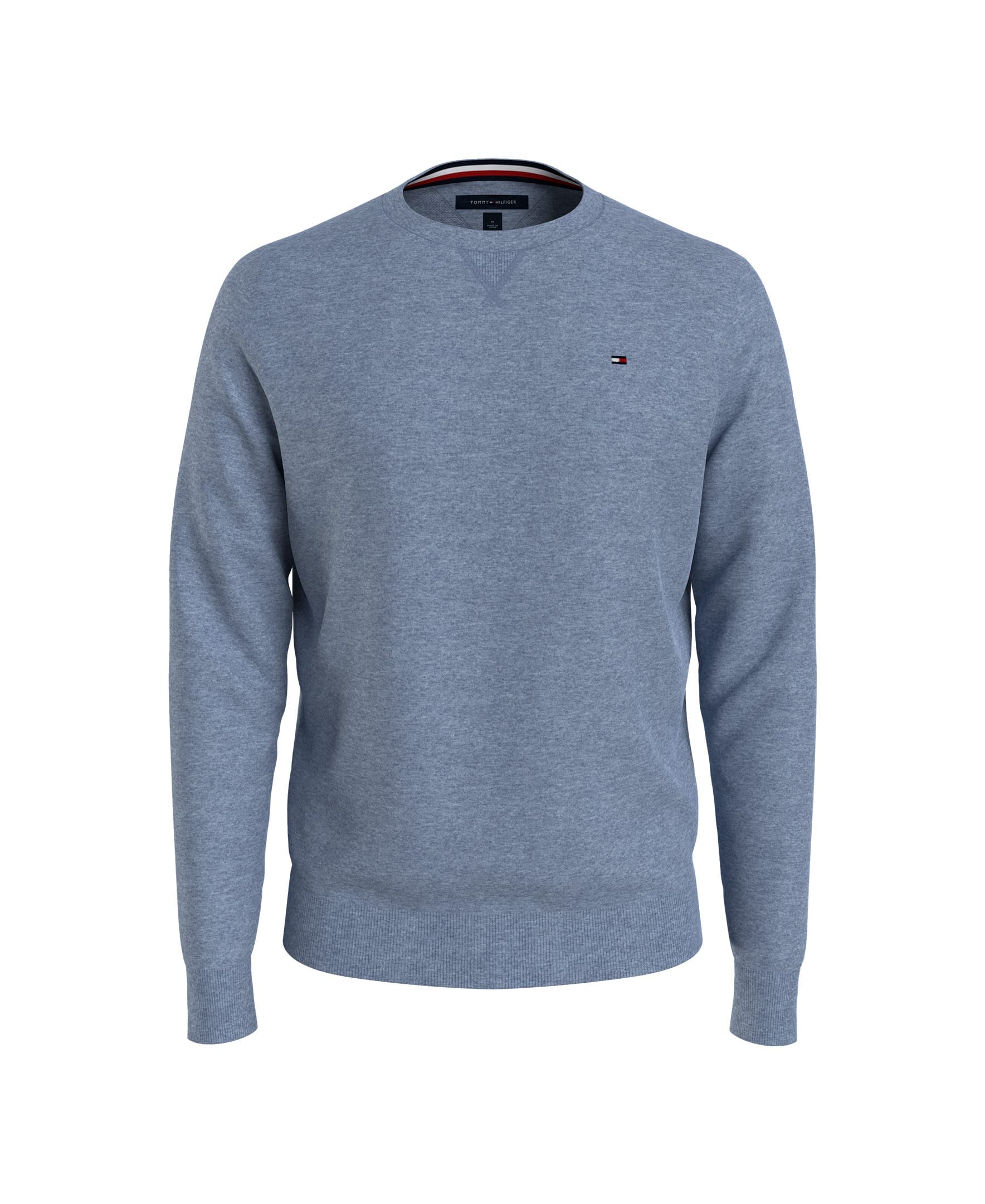 Foto 6 pulgar | Jersey Tommy Hilfiger Liso Cuello Redondo Azul para Hombre - Venta Internacional