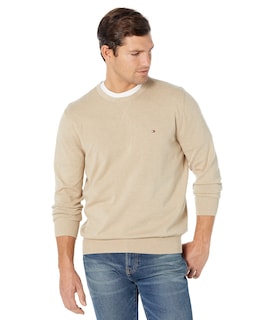 Foto 1 | Jersey Tommy Hilfiger Liso Con Cuello Redondo Para Hombre, Beige, Xs - Venta Internacional.