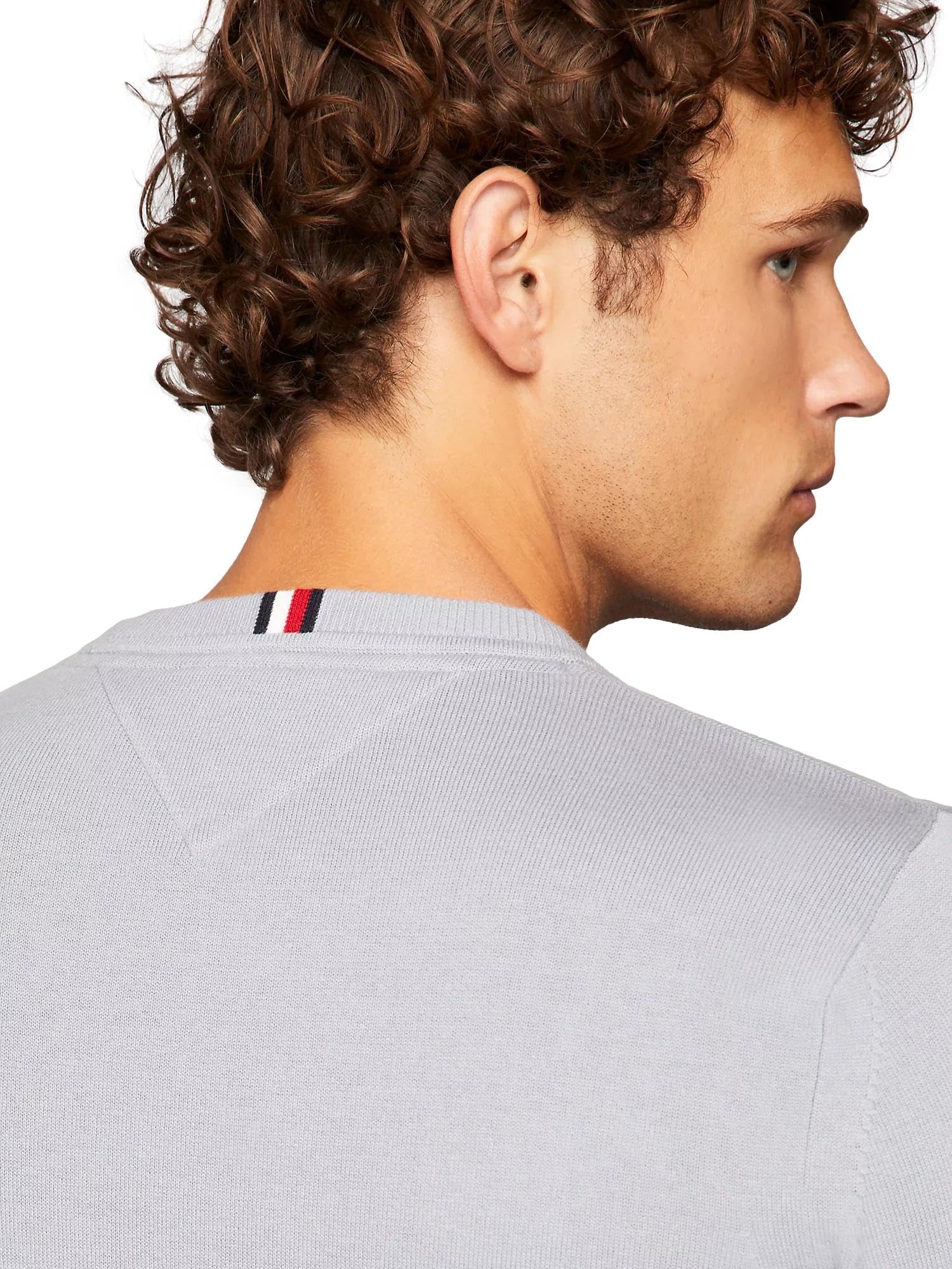 Foto 4 pulgar | Jersey Tommy Hilfiger Liso Gris para Hombre - Venta Internacional