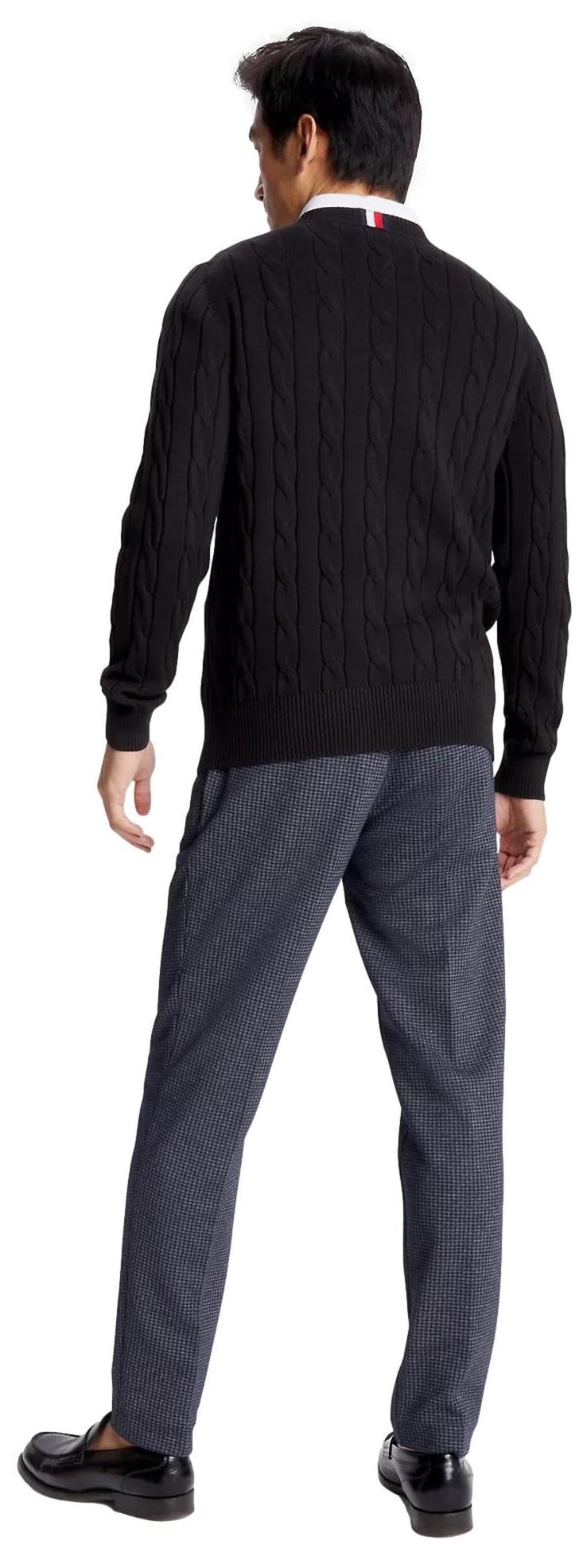Foto 4 | Suéter Tommy Hilfiger Cable Knit Negro para Hombre- Venta Internacional