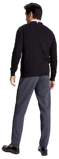 Foto 4 | Suéter Tommy Hilfiger Cable Knit Negro para Hombre- Venta Internacional