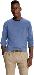 Foto 1 | Suéter Tommy Hilfiger Liso con Cuello Redondo Azul para Hombre - Venta Internacional