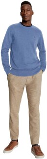 Foto 2 | Suéter Tommy Hilfiger Liso con Cuello Redondo Azul para Hombre - Venta Internacional
