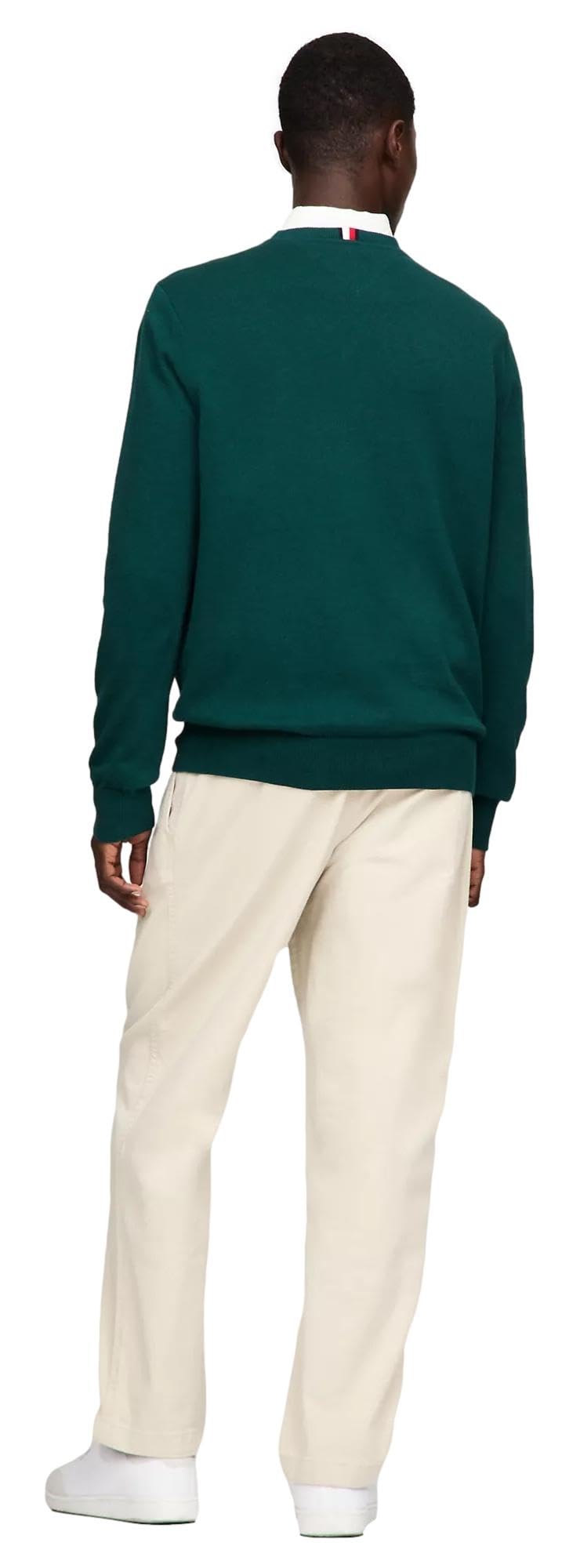 Foto 5 pulgar | Jersey Tommy Hilfiger Verde Liso para Hombre - Venta Internacional