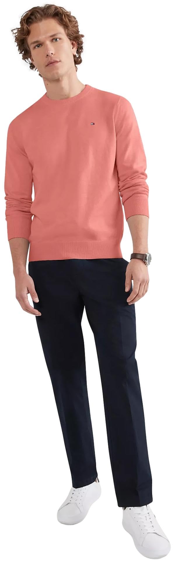 Foto 3 pulgar | Jersey Tommy Hilfiger Rojo Liso para Hombre - Venta Internacional