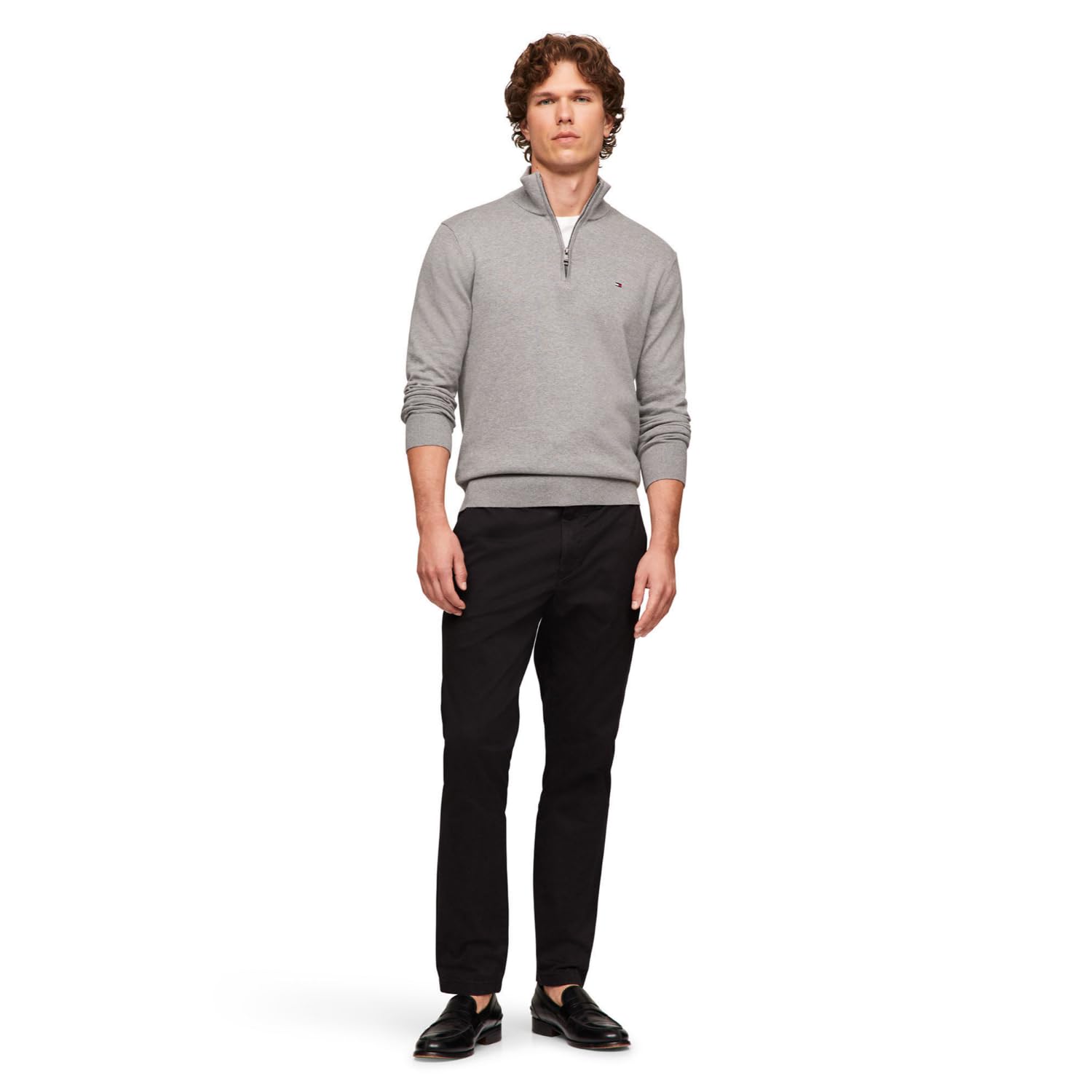Foto 4 pulgar | Jersey Tommy Hilfiger Essential de Algodón Gris para Hombre - Venta Internacional