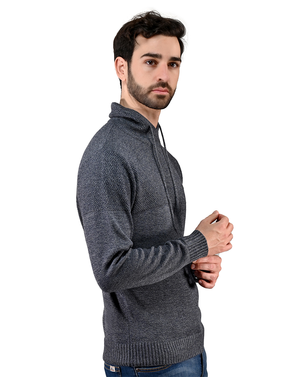 Foto 3 pulgar | Lee Suéter Con Capucha Para Hombre En Color Azul Marino Con Gris.