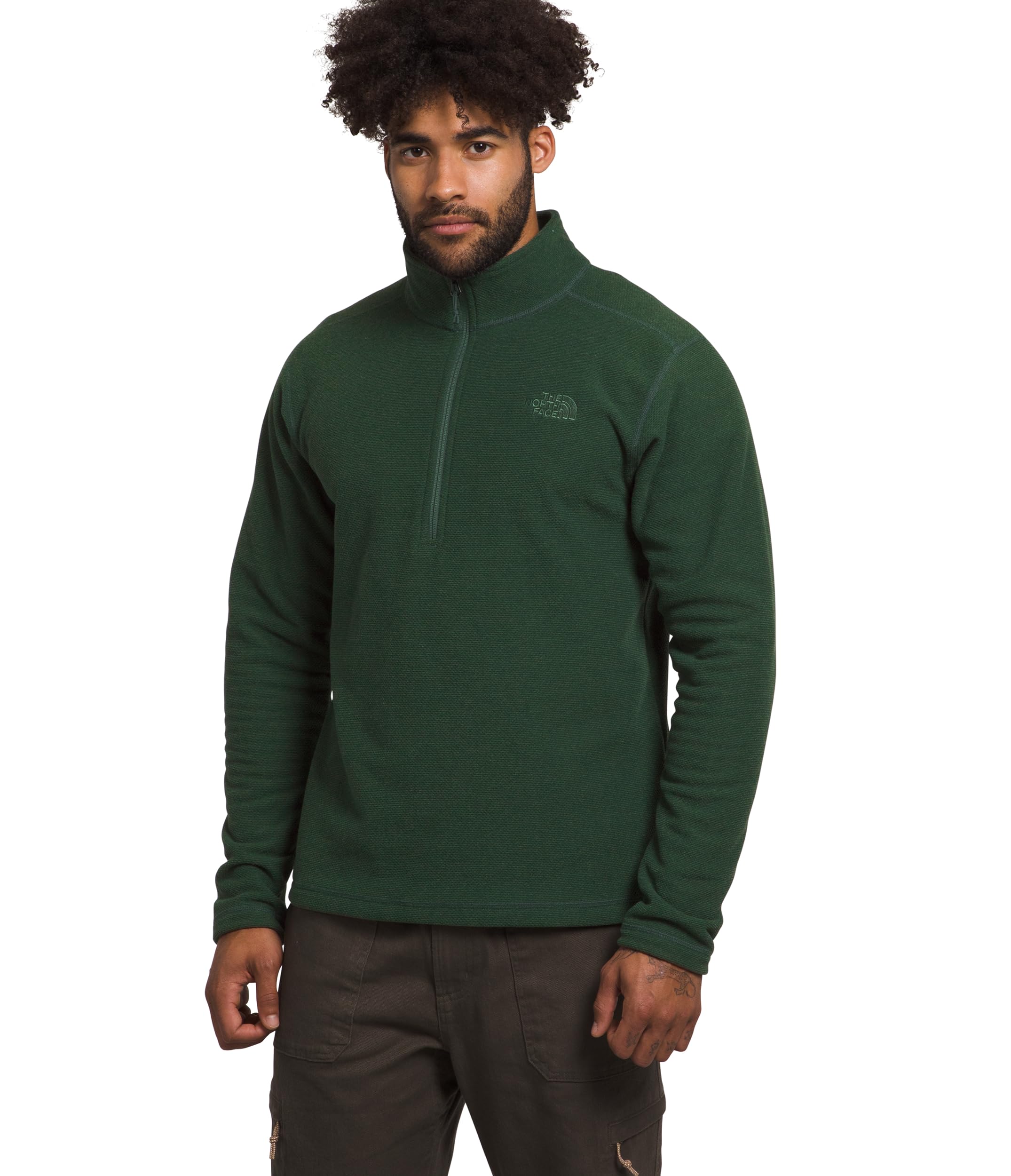 Foto 1 | Jersey The North Face Con Textura Cap Rock Con Cierre En Cuarto Para Hombre - Venta Internacional.