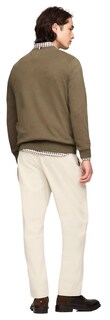 Foto 4 | Jersey Tommy Hilfiger Para Hombre Con Cuello En V, Colección 2024, Verde Militar - Venta Internacional.