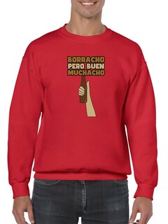 Foto 1 | Sudadera Smartprintsink Para Hombre Borracho Pero Buen Muchacho