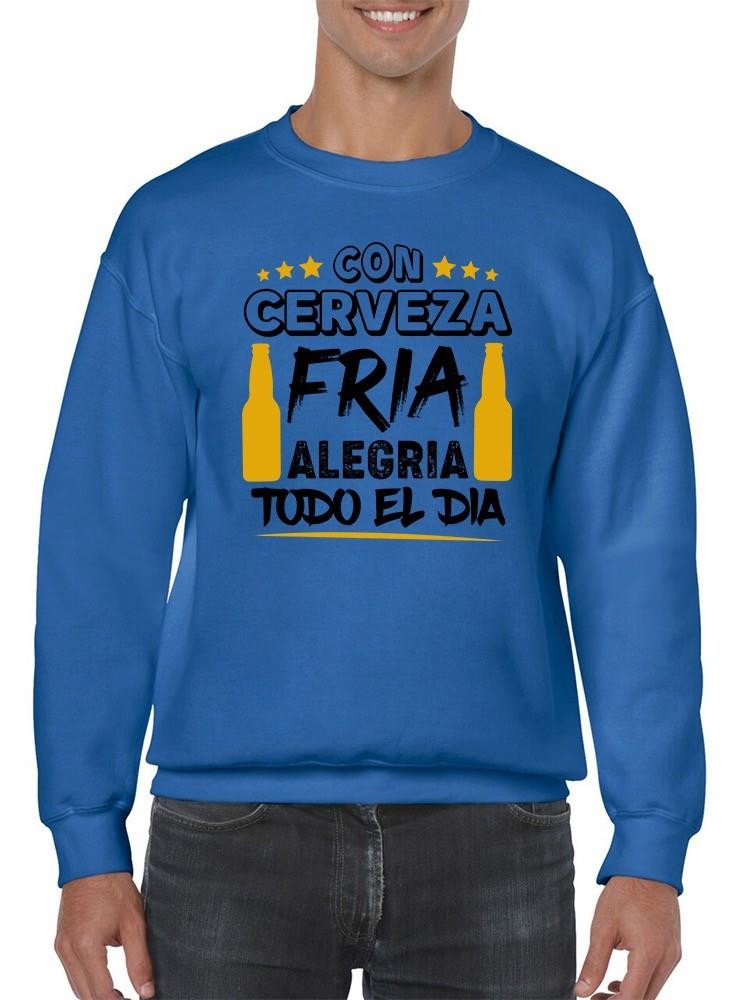 Foto 2 pulgar | Sudadera Smartprintsink Para Hombre Cerveza Fría Es Alegría Todo El Día