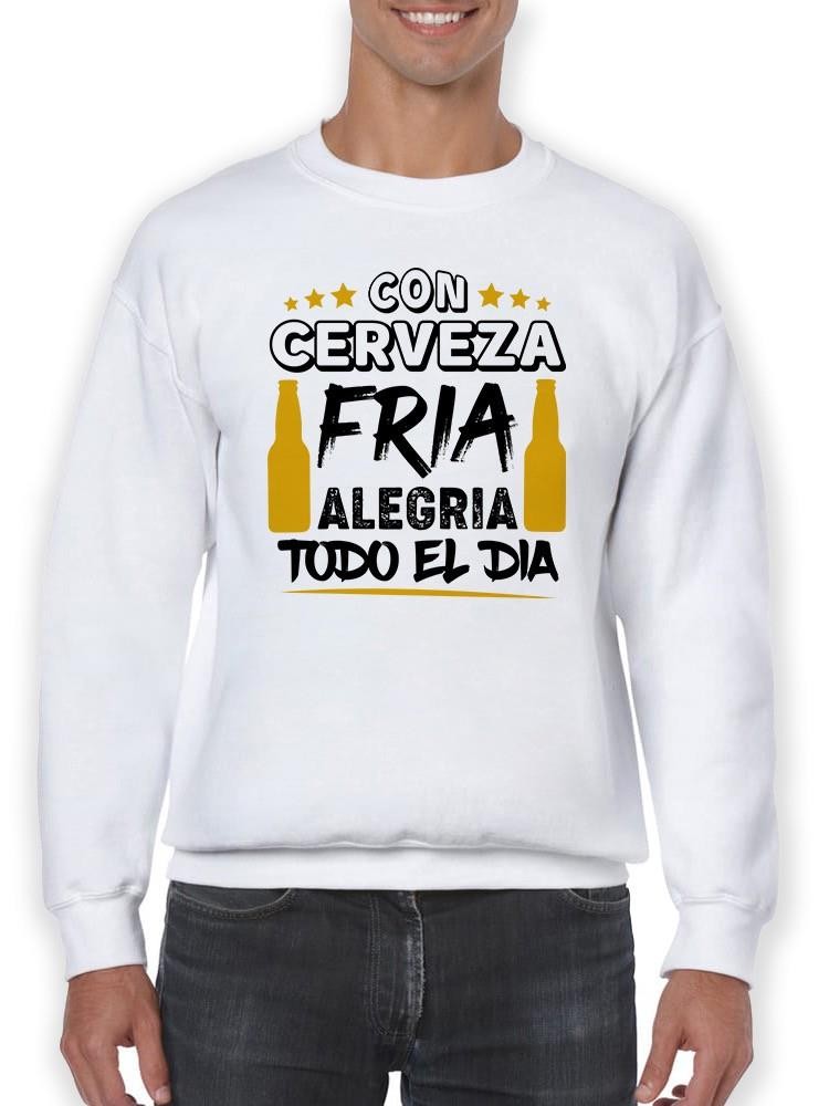 Foto 2 pulgar | Sudadera Smartprintsink Para Hombre  Cerveza Fría Es Alegría Todo El Día