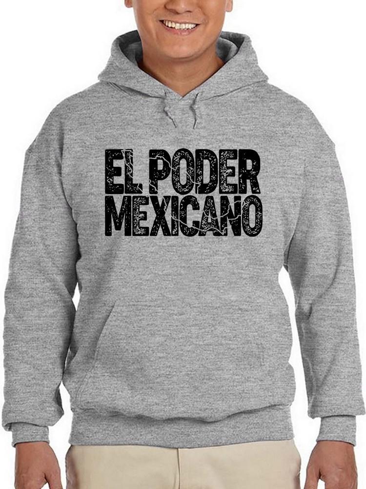 Foto 2 pulgar | Sudadera Smartprintsink Con Capucha Para Hombre El Poder Mexicano Color Gris