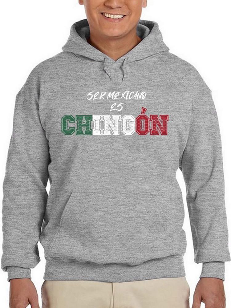 Sudadera Smartprintsink Con Capucha Para Hombre Ser Mexicano Es Muy... Color Gris