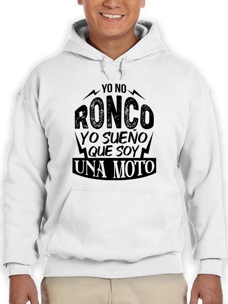 Foto 2 pulgar | Sudadera Smartprintsink Con Capucha Para Hombre No Ronco, Sueño Que Soy Una Moto Color Blanco