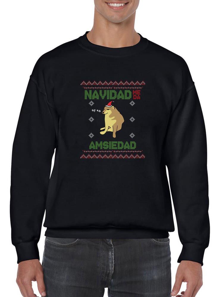 Sudadera Smartprintsink Para Hombre Navidad Me Da Amsiedad Color