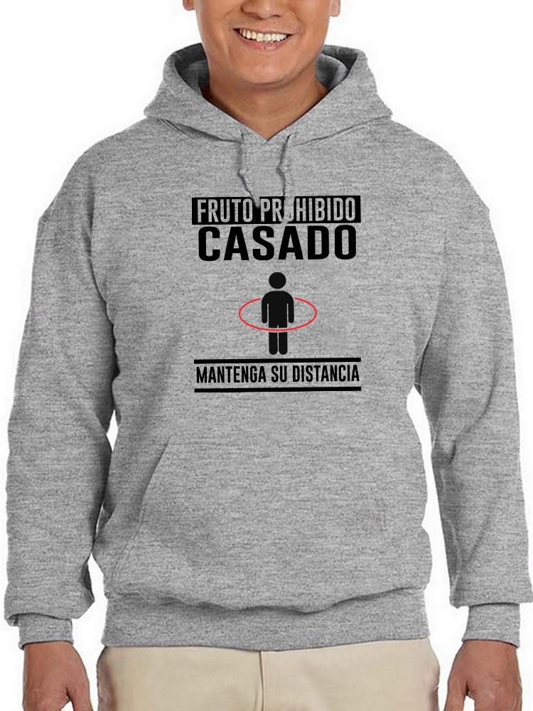 Foto 2 pulgar | Sudadera Smartprintsink Con Capucha Para Hombre Mantenga Su Distancia. Casado! Color Gris