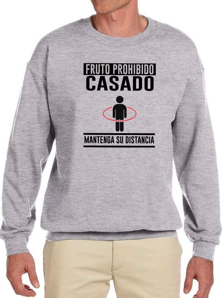 Foto 2 pulgar | Sudadera Smartprintsink Para Hombre Mantenga Su Distancia. Casado! Color Gris