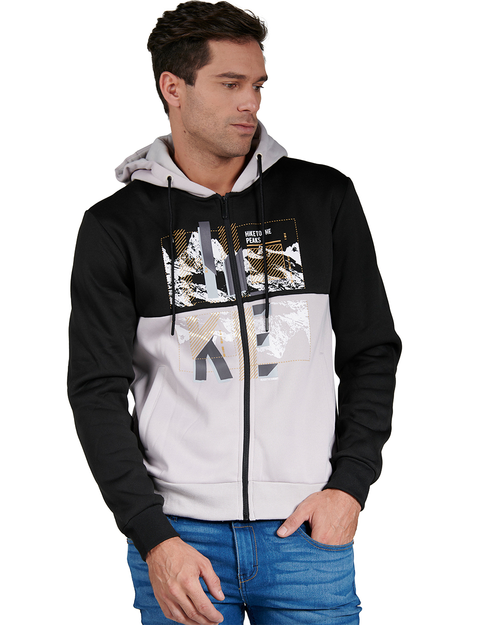 Foto 2 pulgar | Sudadera Hoddie Moderna Para Hombre Generra 228865