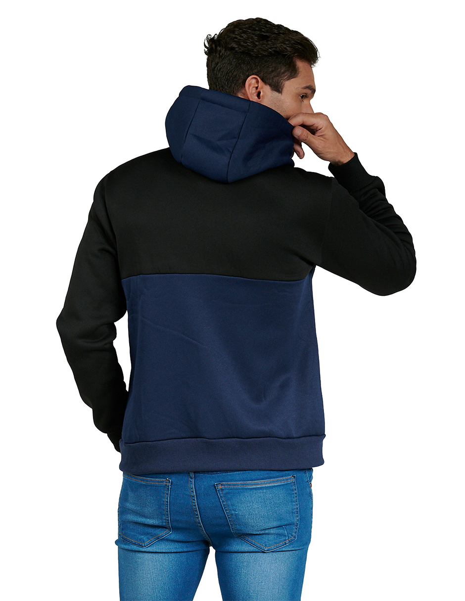 Foto 4 pulgar | Sudadera Hoddie Moderna Generra 228865 color Azul para Hombre