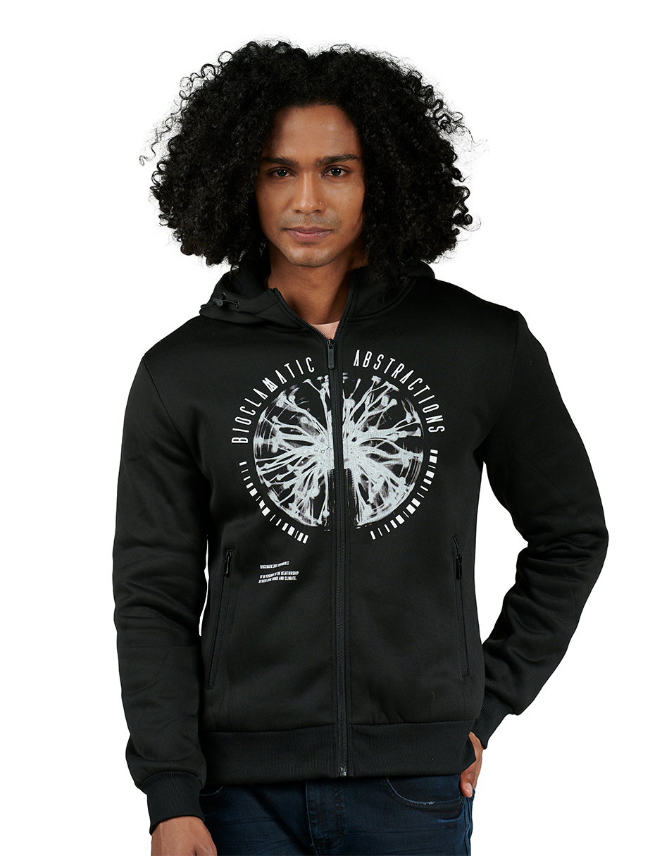 Foto 2 pulgar | Sudadera Hoddie Moderna Generra 228864 color Negro para Hombre