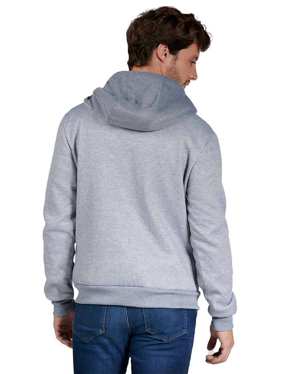 Foto 4 pulgar | Sudadera Hoddie Moderna Generra 228864 color Gris para Hombre