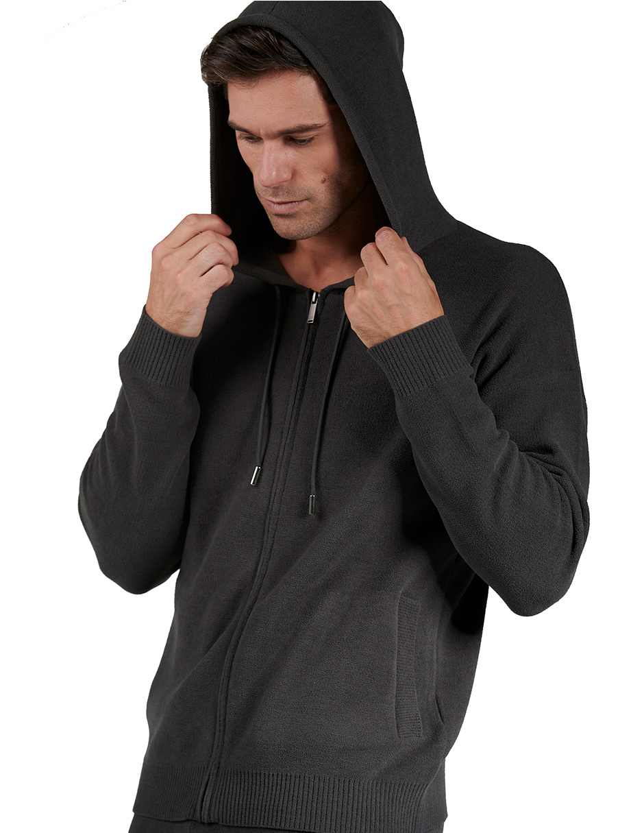 Foto 3 pulgar | Sudadera Hoddie Generra 228856 color Gris para Hombre