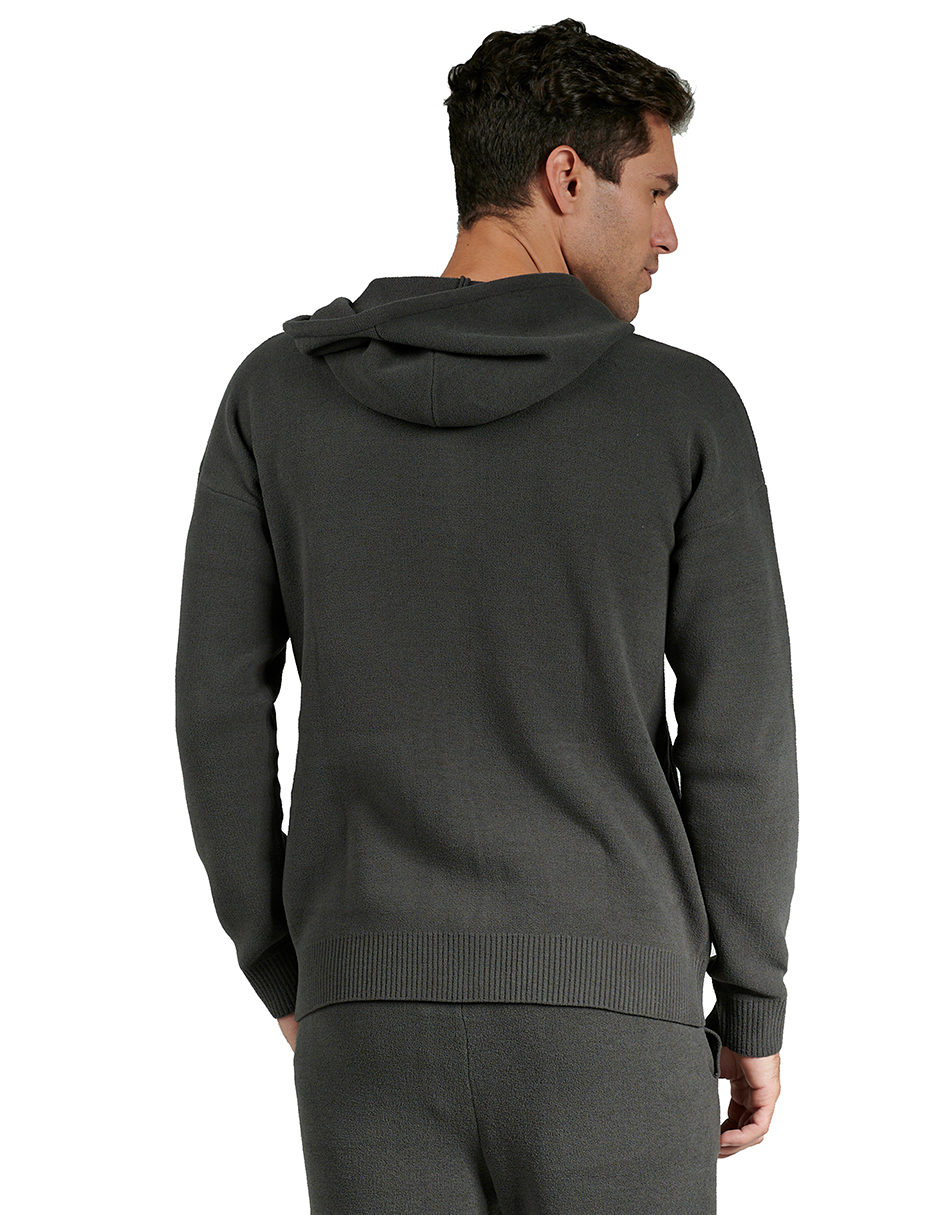 Foto 4 pulgar | Sudadera Hoddie Generra 228856 color Gris para Hombre