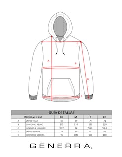 Foto 5 | Sudadera Hoddie Generra 228861 Multicolor para Hombre