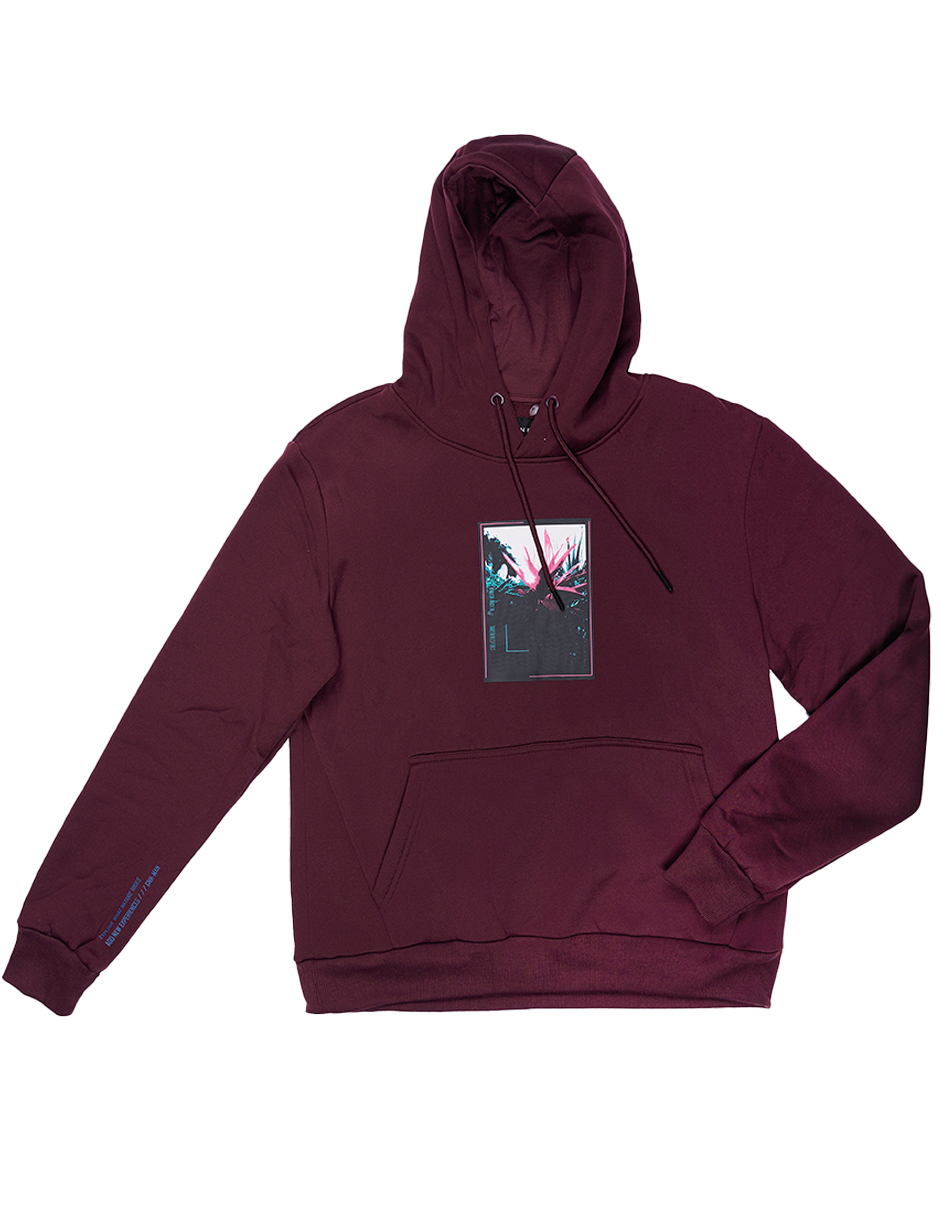 Foto 5 pulgar | Sudadera Hoddie Generra 228862 color Vino para Hombre