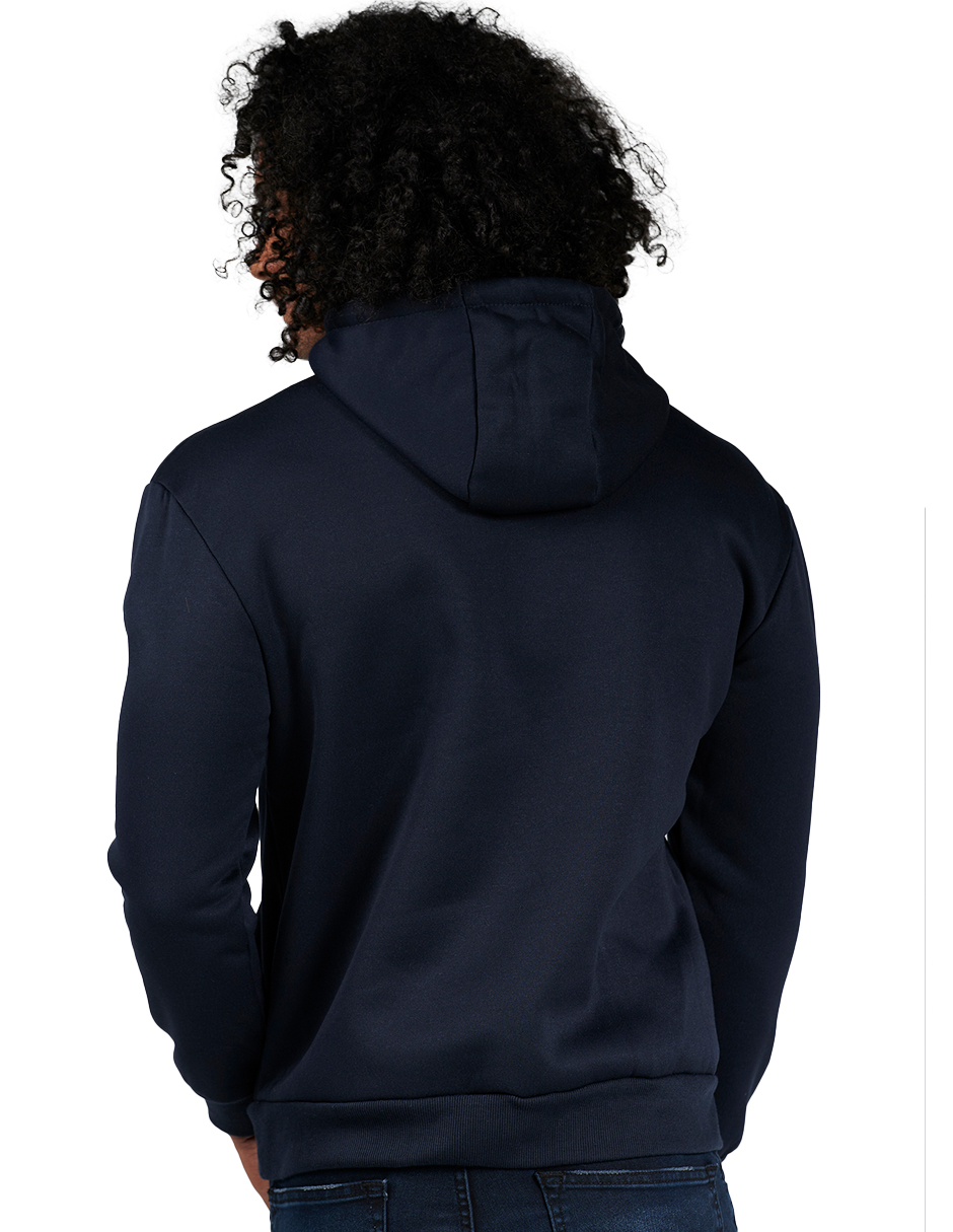 Foto 4 pulgar | Sudadera Hoddie Estampada Generra 228858 color Azul para Hombre