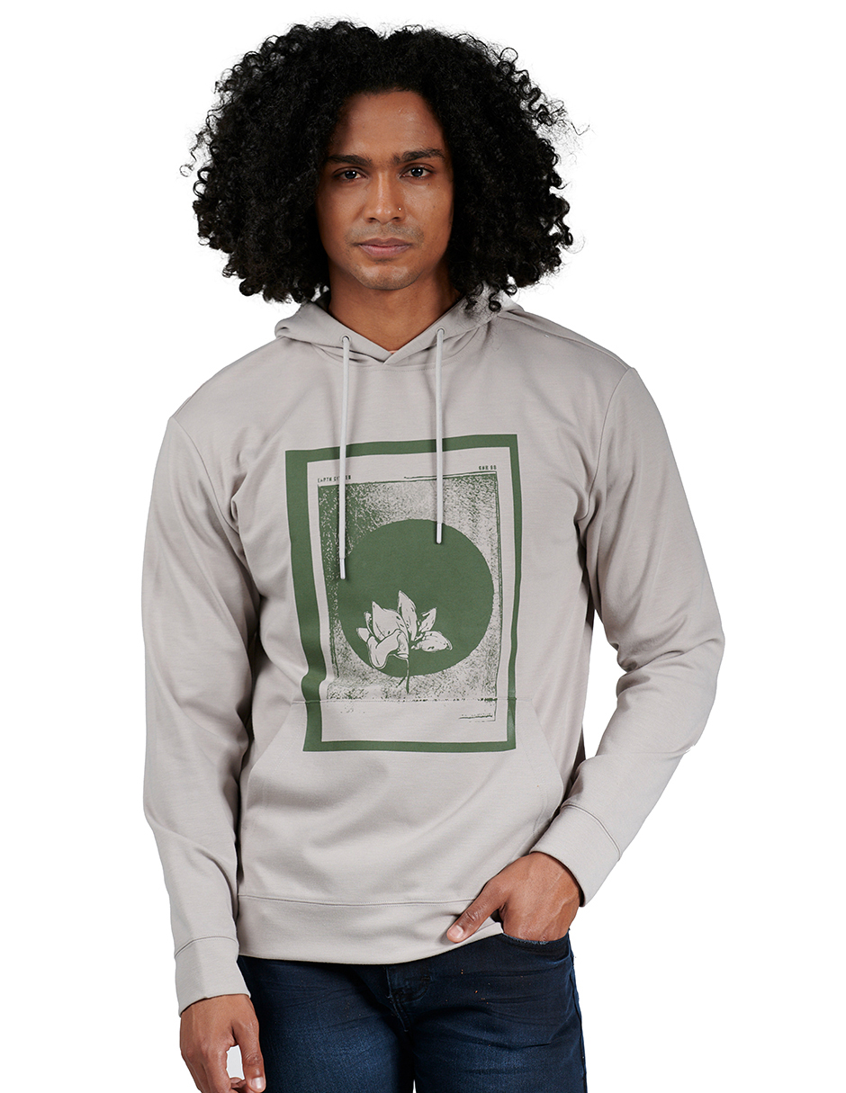 Foto 3 pulgar | Sudadera Hoddie Estampada Generra 228853 para Hombre