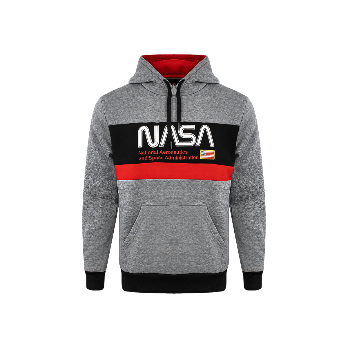 Foto 2 pulgar | Sudadera Nasa color Gris para Hombre