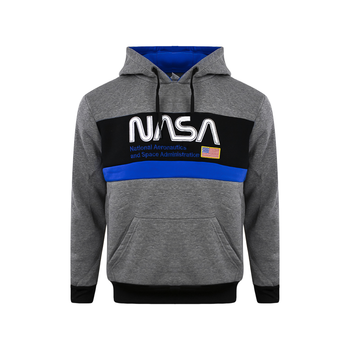 Foto 2 pulgar | Sudadera Nasa color Gris para Hombre