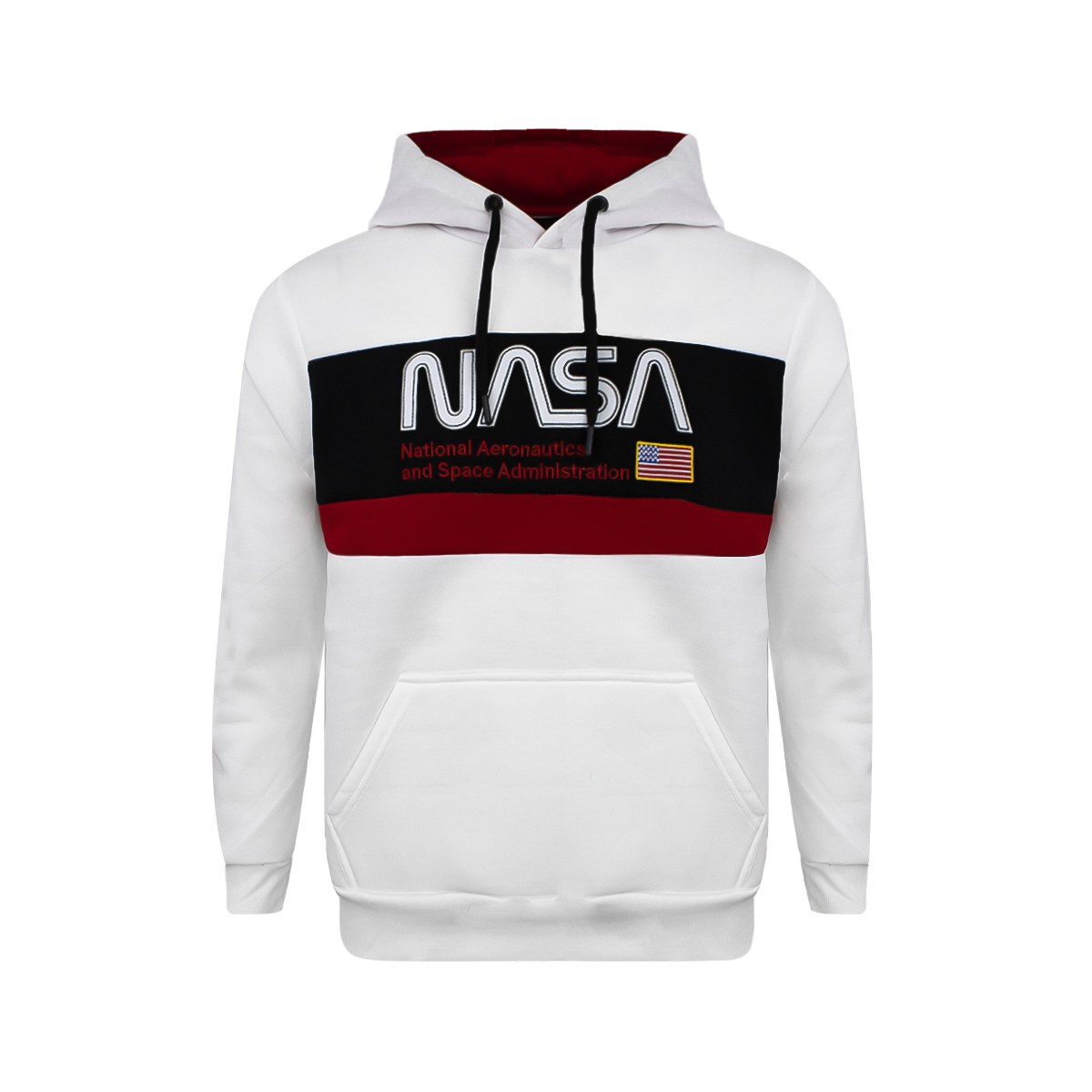 Sudadera con Gorro Nasa color Blanco para Hombre